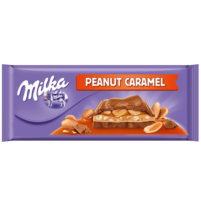 Milka Peanut Caramel - Tavoletta di Cioccolato al latte. caramello e arachidi XXL - 276g