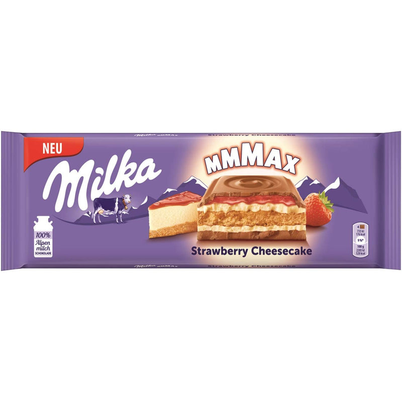 Milka Strawberry Cheesecake - Tavoletta di Cioccolato al Cheesecake alla Fragola XXL - 300g