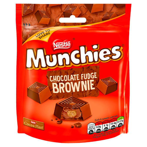 Nestle Munchies Choco Fudge Brownie - Cioccolatini gusto Brownie - 101g