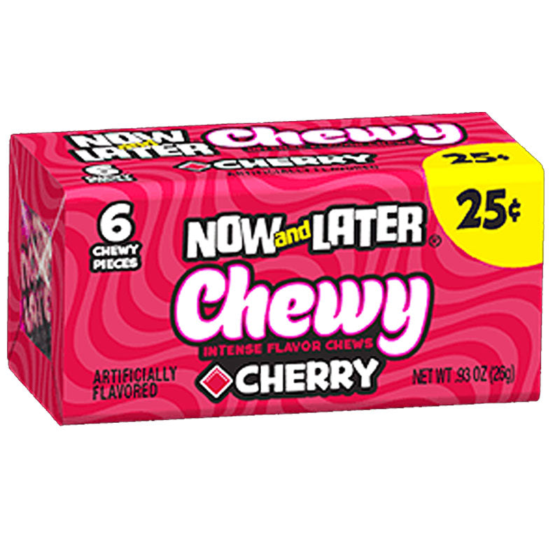 Now & Later Chewy Cherry - Caramelle morbide alla Ciliegia - 26g