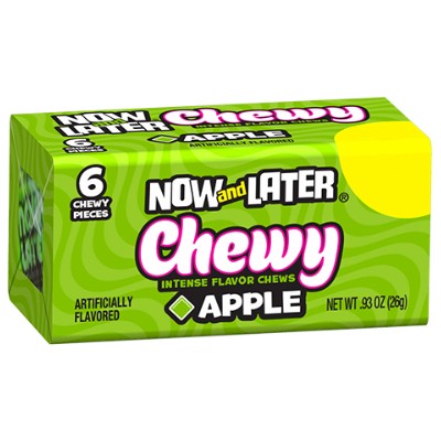 Now & Later Chewy Green Apple - Caramelle morbide alla Mela Verde - 26g