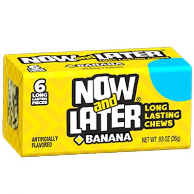 Now & Later Chewy Banana - Caramelle morbide alla Banana - 26g