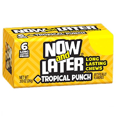 Now & Later Chewy Tropical Punch - Caramelle morbide ai Frutti Esotici - 26g