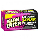 Now & Later Extreme Sour Chewy Watermelon - Caramelle morbide aspre gusto Anguria - 26g