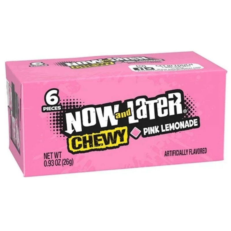 Now & Later Chewy Pink Lemonade - Caramelle morbide gusto Limonata - 26g