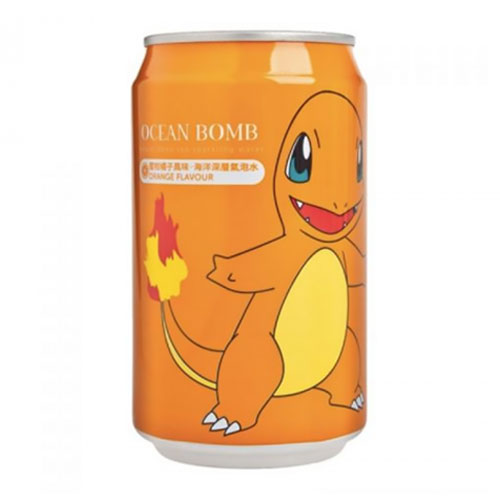 Ocean Bomb Pokemon - Charmander - Bevanda frizzante all'Arancia - 355ml