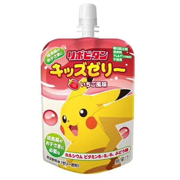 Pokemon Strawberry Jelly Drink - Bibita con gelatine gusto Fragola - 125ml
