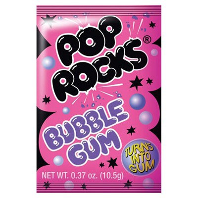 Pop Rocks Bubble Gum - Caramelle Scoppiettanti alla Chewing Gum - 9.5g