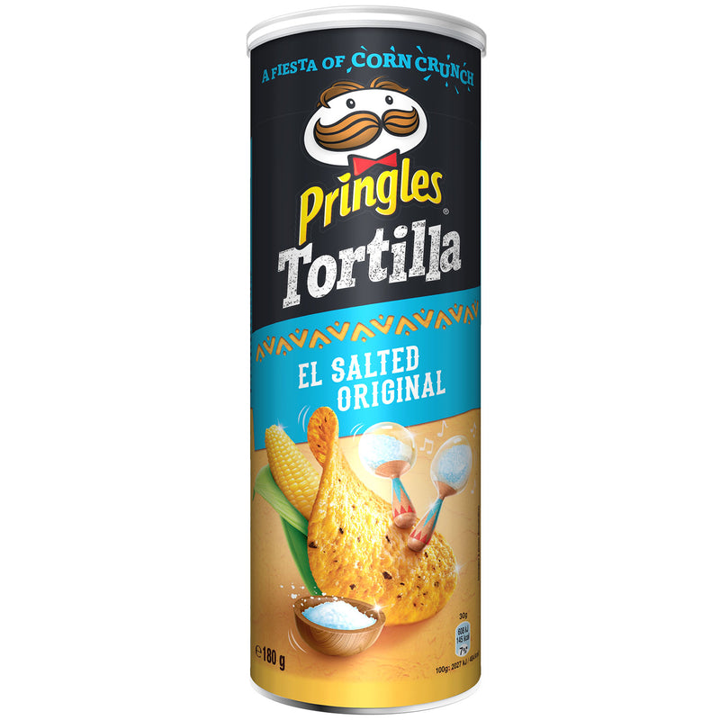 Pringles Tortilla El Salted Original - Patatine di Mais gusto Originale - 180g
