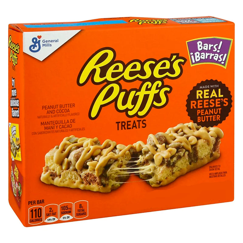Reese's Puffs Treats - Barretta di Cereali Marshmallow e Arachidi