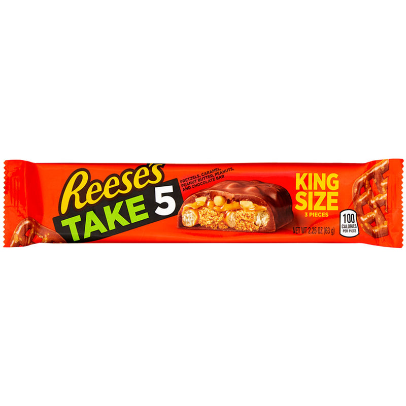 Reese's Take 5 King Size Bar - Barretta Cioccolato, caramello e arachidi XL - 63g