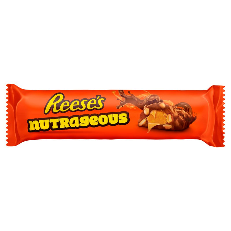 Reese's Nutrageous - Barretta Cioccolato, Arachidi, Burro d'Arachidi e Caramello - 47g