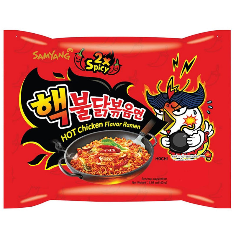 Samyang Hot Chicken Ramen 2X Spicy - Noodles più piccanti del mondo - 140g