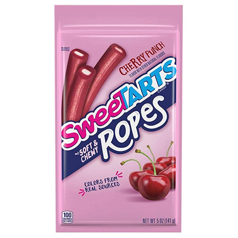 Sweetarts Ropes Cherry Punch - Caramelle morbide alla ciliegia con ripieno - 85g