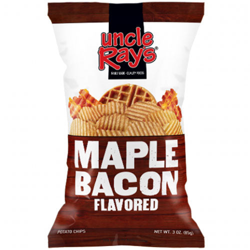 Uncle Ray’s Maple Bacon Chips - Patatine gusto bacon e sciroppo d’acero - Formato XL - 85g