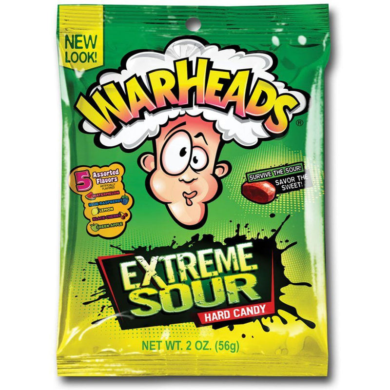 Warheads Extreme Sour - Caramelle super aspre XL - 56g