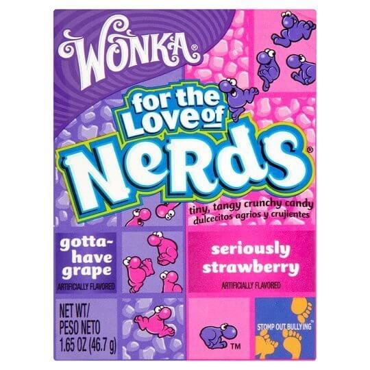 Wonka Nerds Grape and Strawberry - Caramelline gusto Fragola e Uva - 46g